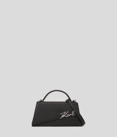 Karl Lagerfeld Signature Slim Leather Tote Bag