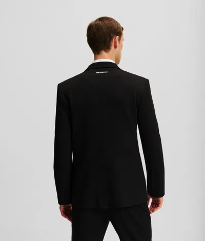 Karl Lagerfeld Tailored Punto Jacket In Black