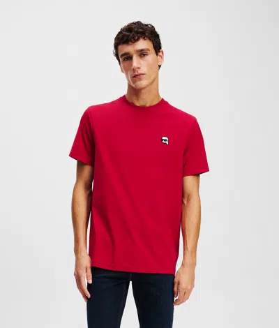 Karl Lagerfeld Ikon Patch T-shirt In Red