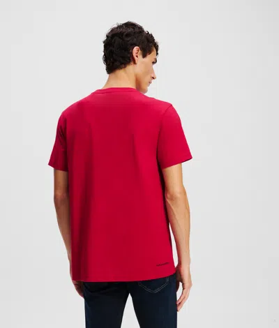 Karl Lagerfeld Ikon Patch T-shirt In Red