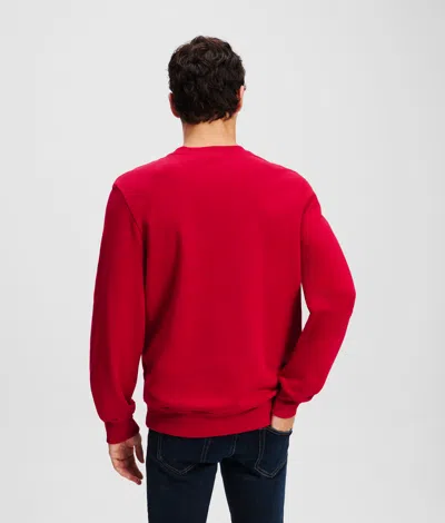 Karl Lagerfeld Ikon Patch Sweatshirt In Red