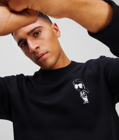 Karl Lagerfeld Ikon Graphic Sweatshirt In Black