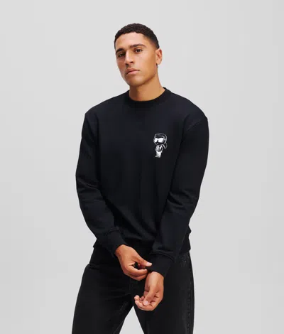 Karl Lagerfeld Ikon Graphic Sweatshirt In Black