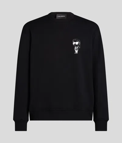 Karl Lagerfeld Ikon Graphic Sweatshirt In Black