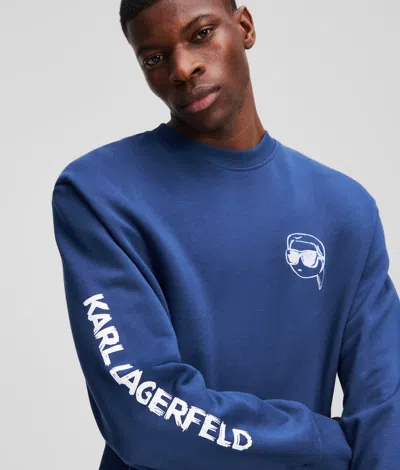 Karl Lagerfeld Ikon Sweatshirt In Blue