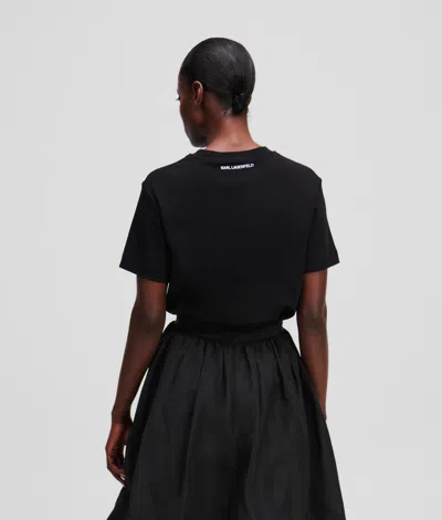 Karl Lagerfeld Ikon Choupette T-shirt In Black