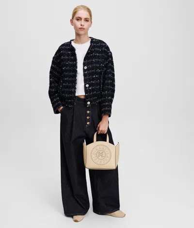 Karl Lagerfeld K/circle Perforated Small Tote Bag