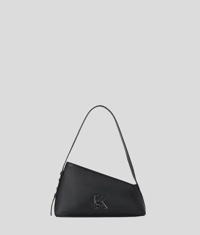 Karl Lagerfeld Logo-plaque Shoulder Bag In Black