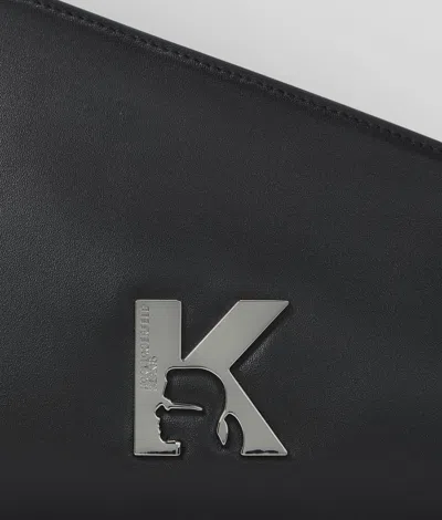 Karl Lagerfeld Logo-plaque Shoulder Bag In Black