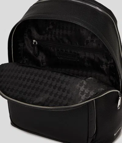 Karl Lagerfeld Ikon Pebble Medium Backpack In Black