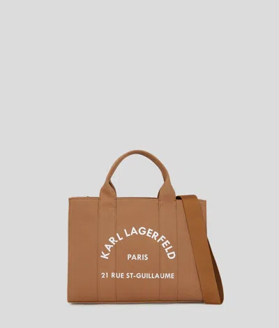 Karl Lagerfeld Rue St-guillaume Medium Square Tote Bag In Brown