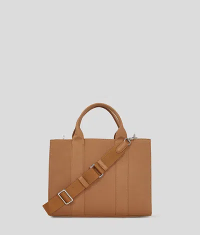 Karl Lagerfeld Rue St-guillaume Medium Square Tote Bag In Brown