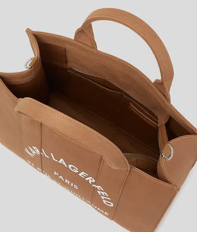 Karl Lagerfeld Rue St-guillaume Medium Square Tote Bag In Brown
