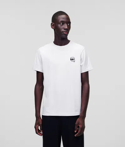 Karl Lagerfeld Ikon Organic-cotton T-shirt In White