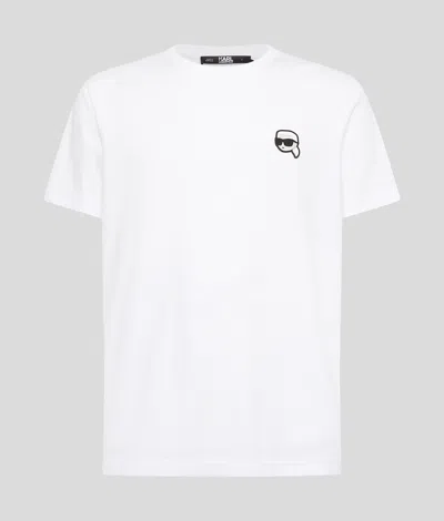 Karl Lagerfeld Ikon Organic-cotton T-shirt In White