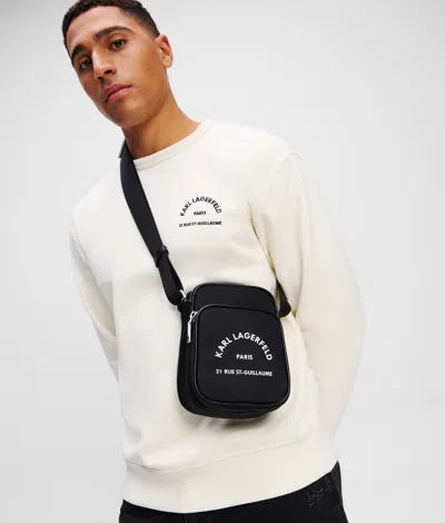 Karl Lagerfeld Rue St. Guillaume Messenger Bag In Black