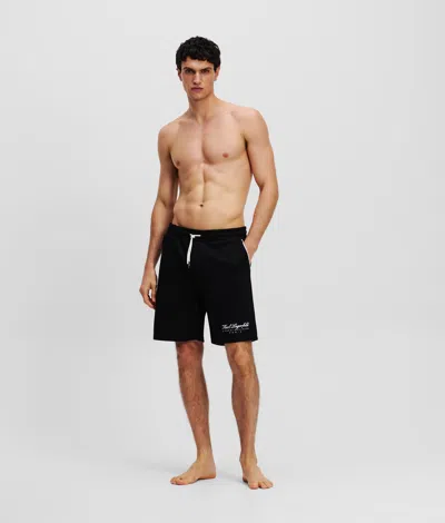 Karl Lagerfeld Hotel Karl Medium-length Boardshorts In Black