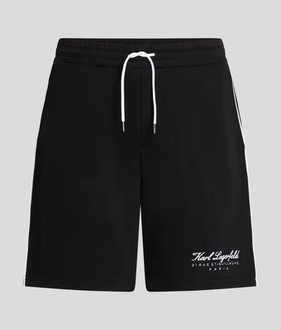 Karl Lagerfeld Hotel Karl Medium-length Boardshorts In Black