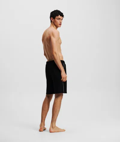 Karl Lagerfeld Hotel Karl Medium-length Boardshorts In Black