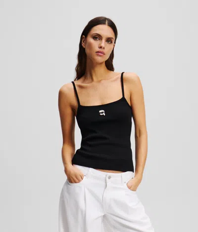 Karl Lagerfeld Ikon Tank Top In Black