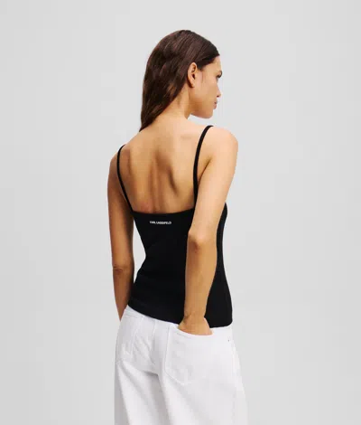 Karl Lagerfeld Ikon Tank Top In Black