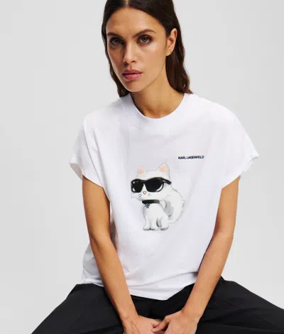 Karl Lagerfeld Woman T-shirt White Size L Organic Cotton