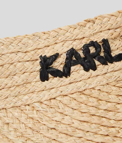 Karl Lagerfeld Schirmkappe Aus Bast Mit Logo