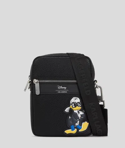 Karl Lagerfeld X Disney Logo-patch Crossbody Bag In Black