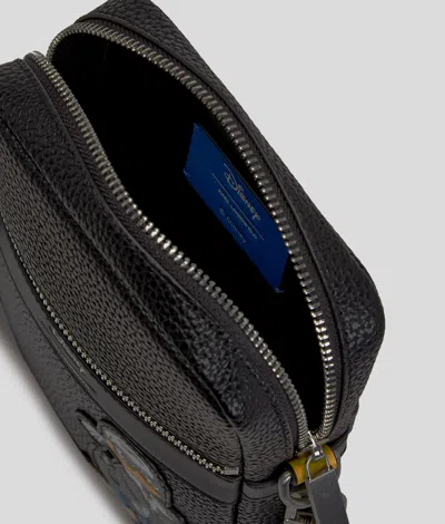 Karl Lagerfeld X Disney Logo-patch Crossbody Bag In Black