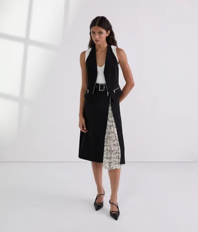 Karl Lagerfeld Halterneck Waistcoat In Black