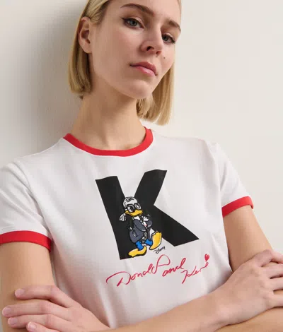 Karl Lagerfeld Disney X Kl Initial T-shirt In White