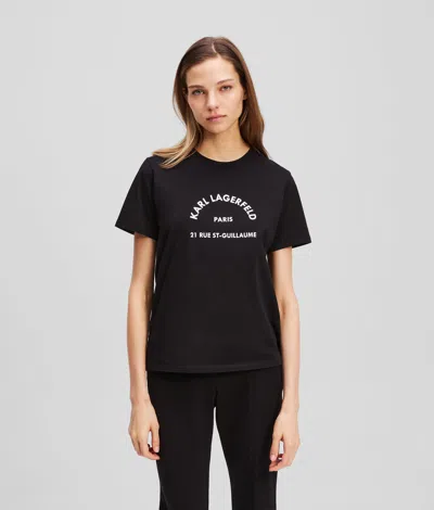 Karl Lagerfeld Rue St-guillaume T-shirt In Black