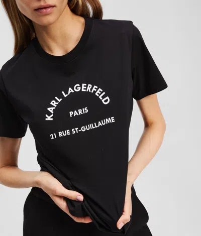 Karl Lagerfeld Rue St-guillaume T-shirt In Black