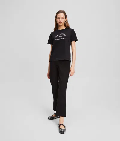 Karl Lagerfeld Rue St-guillaume T-shirt In Black