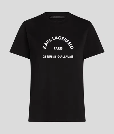 Karl Lagerfeld Rue St-guillaume T-shirt In Black