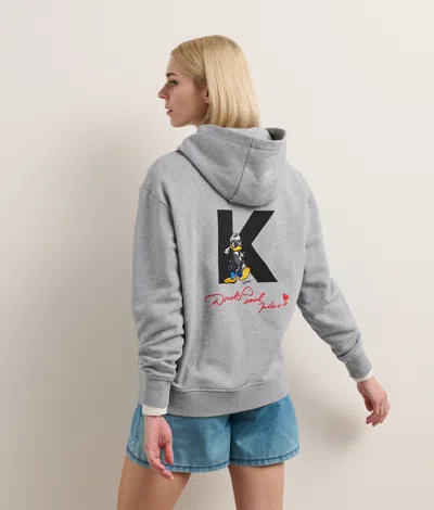 Karl Lagerfeld Grey Logo Print Hoodie