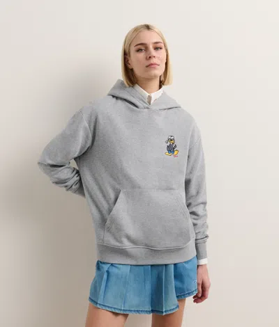 Karl Lagerfeld Grey Logo Print Hoodie