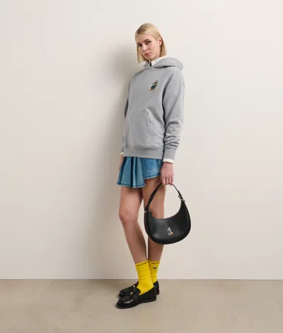 Karl Lagerfeld Grey Logo Print Hoodie