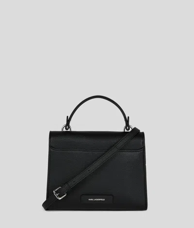 Karl Lagerfeld Ikon Grainy Crossbody Bag In Black