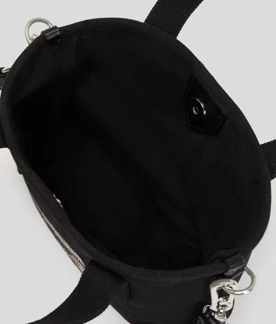 Karl Lagerfeld Ikon Rhinestones Tote Bag In Black