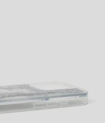 Karl Lagerfeld Logo Glitter Iphone 16 Pro Case In Black