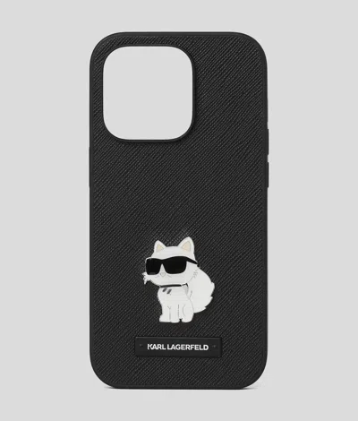 Karl Lagerfeld Ikon Nft Choupette Iphone 14 Pro Max Case In Black