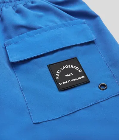 Karl Lagerfeld Boys Rue St-guillaume Swim Shorts In Blue