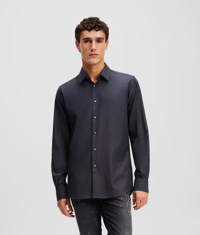 Karl Lagerfeld Button-down Shirt In Black