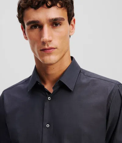 Karl Lagerfeld Button-down Shirt In Black
