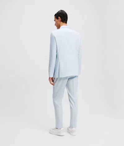 Karl Lagerfeld Single-breasted Two-piece Suit In Blue