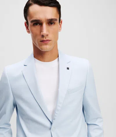 Karl Lagerfeld Single-breasted Two-piece Suit In Blue