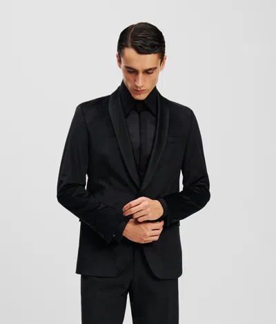 Karl Lagerfeld Single-breasted Jacket In Black