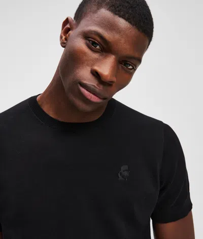 Karl Lagerfeld Kameo V-neck T-shirt In Black