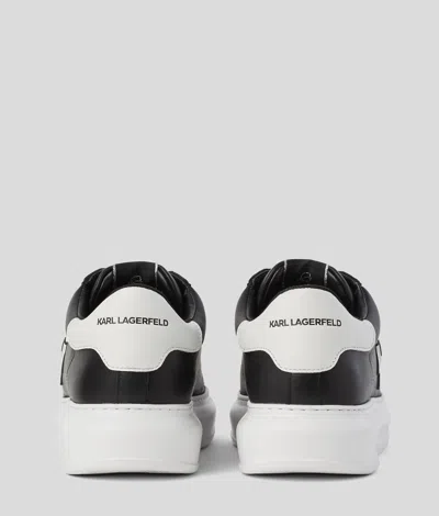 Karl Lagerfeld Leather Karl Head Patch Sneaker In Black